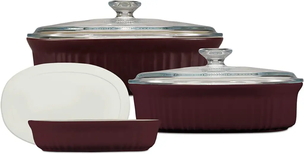 CorningWare 6-Piece Stoneware Bakeware Sets With Glass Lids,