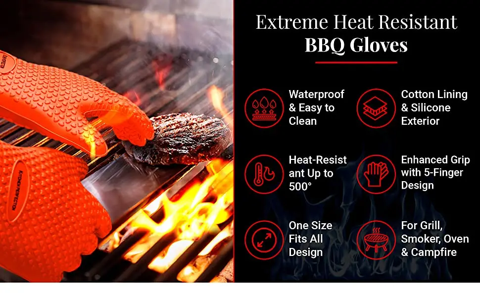 KITCHEN PERFECTION Silicone Smoker Oven Gloves