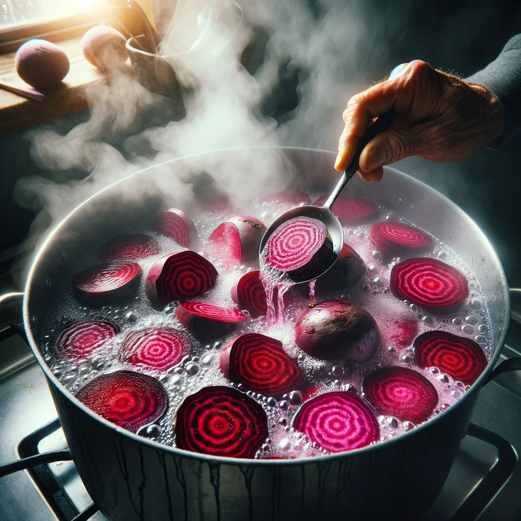 Blanching beets